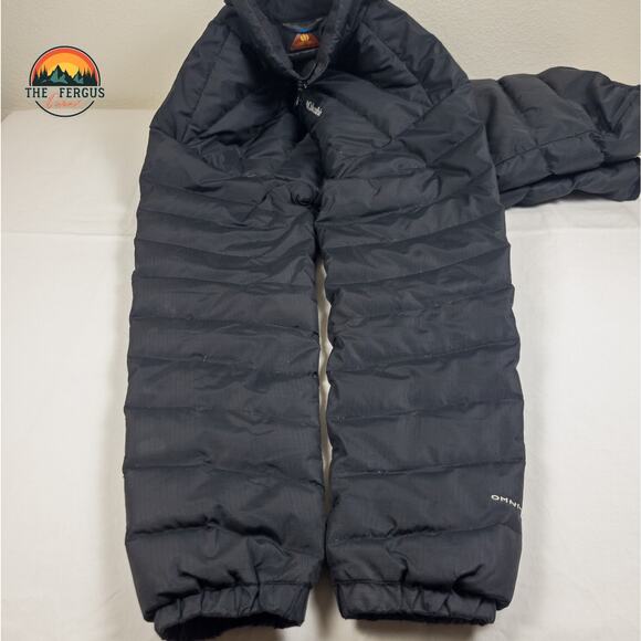 Columbia Down Puffer Jacket Black Full-Zip Autumn Park Gorpcore Men's XL Tall - Picture 12 of 16